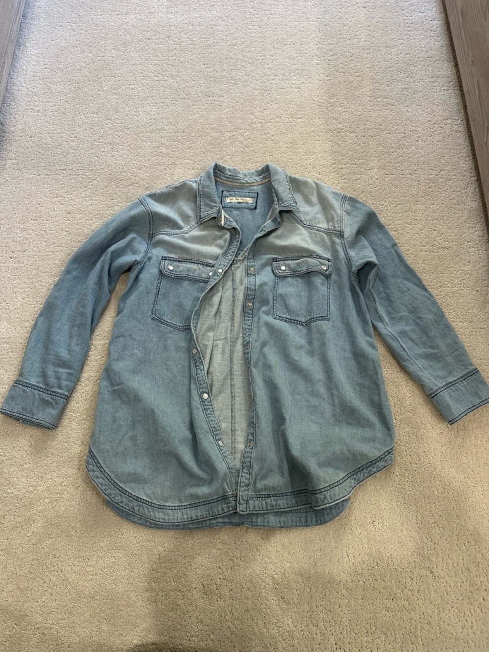 Free People We The Free Westward Bound Shirt L - Picture 7 of 11